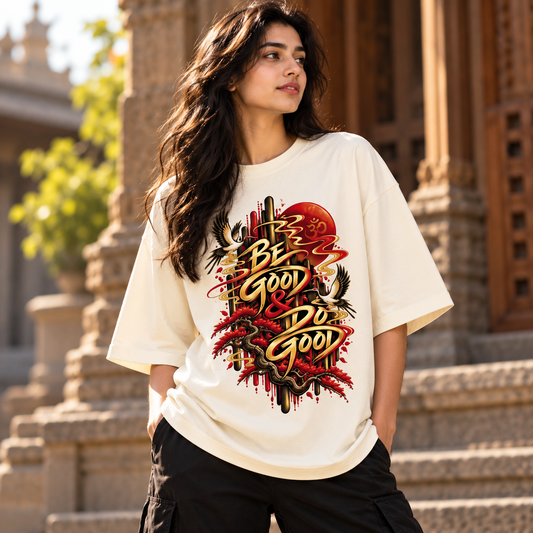 Be good - Unisex Terry Oversized Tee