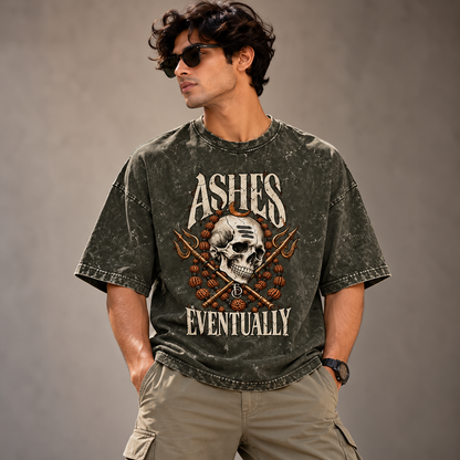 ASHES - E - Unisex Acid Washed Oversized Tee