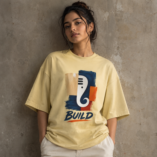 Build Ganesha-Unisex Oversized Standard T-Shirt - Divine