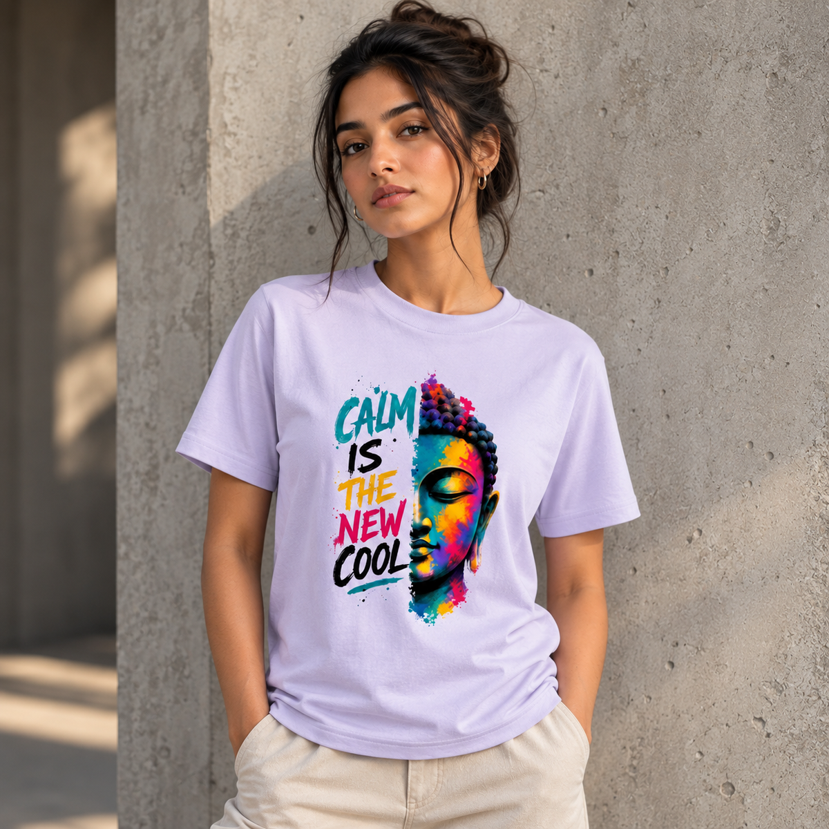 Calm-Unisex Stretch T-shirt - Divine