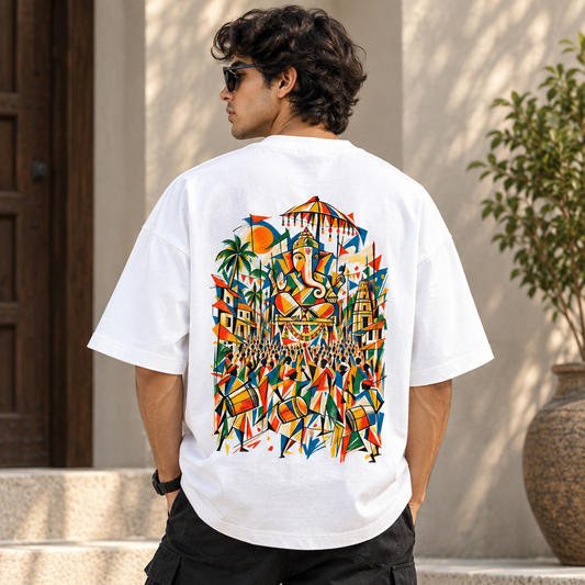 Celebrate-Unisex Terry Oversized Tee - Divine