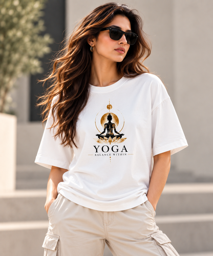 YOGA - Heavyweight Unisex Terry Oversized Tee