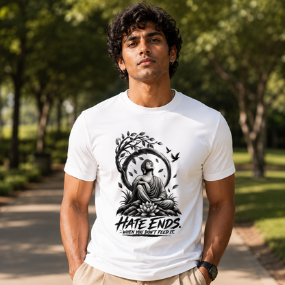 Hate Ends-Unisex Stretch T-shirt - Divine