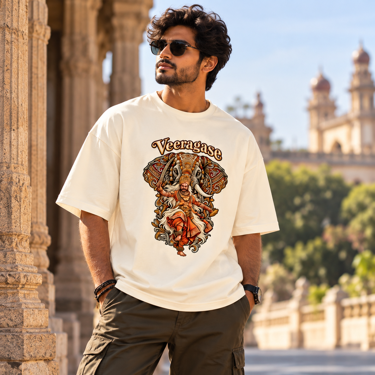VEERAGASE - Unisex Terry Oversized Tee