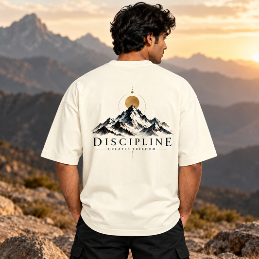 DISCIPLINE - Heavyweight Unisex Terry Oversized Tee