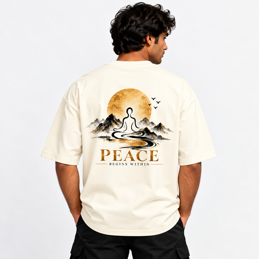 PEACE - Heavyweight Unisex Terry Oversized Tee