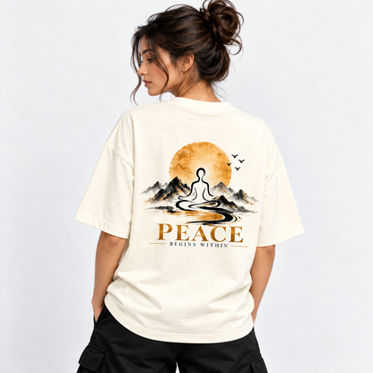 PEACE - Heavyweight Unisex Terry Oversized Tee