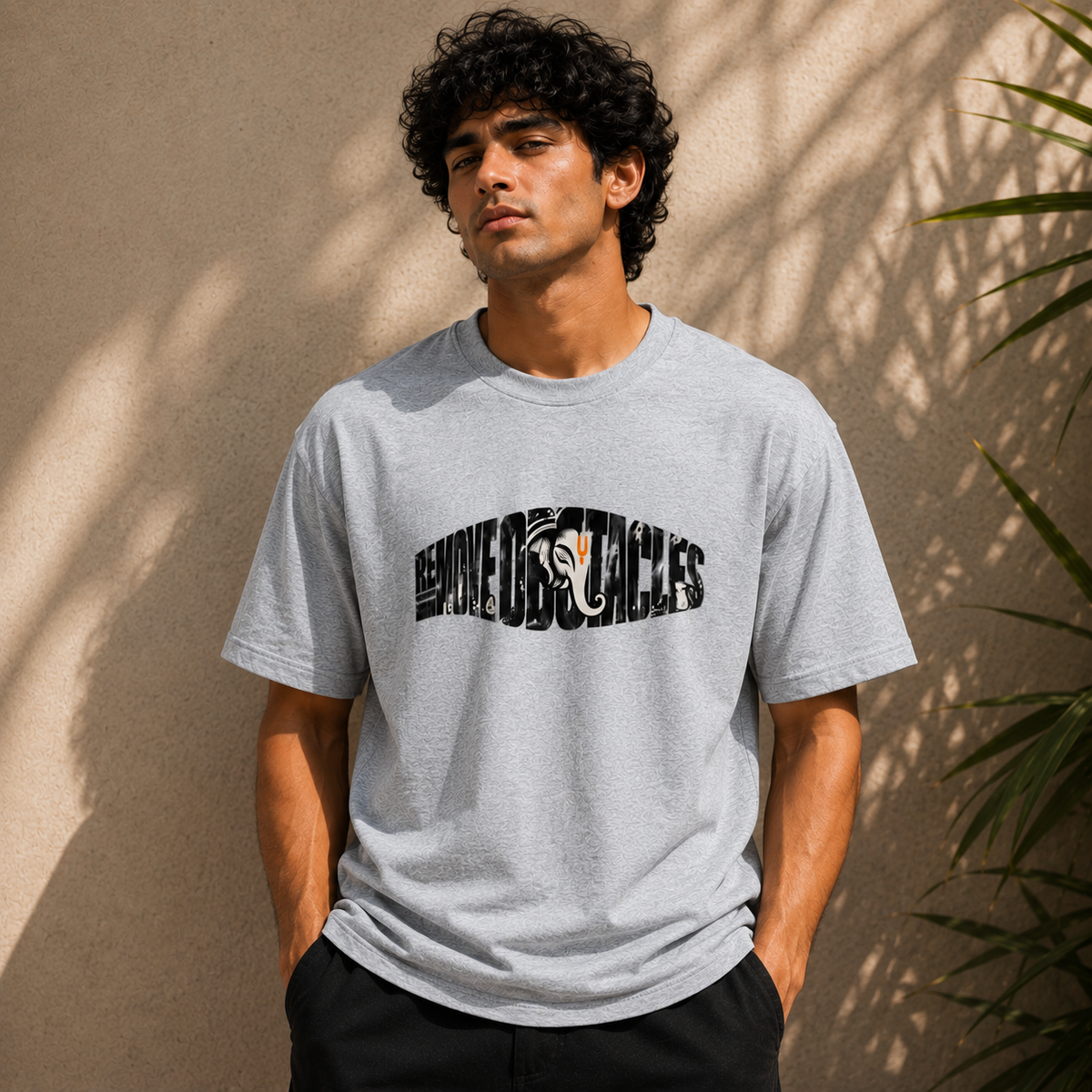 REMOVE OBSTACLES  -  Unisex Terry Oversized Tee