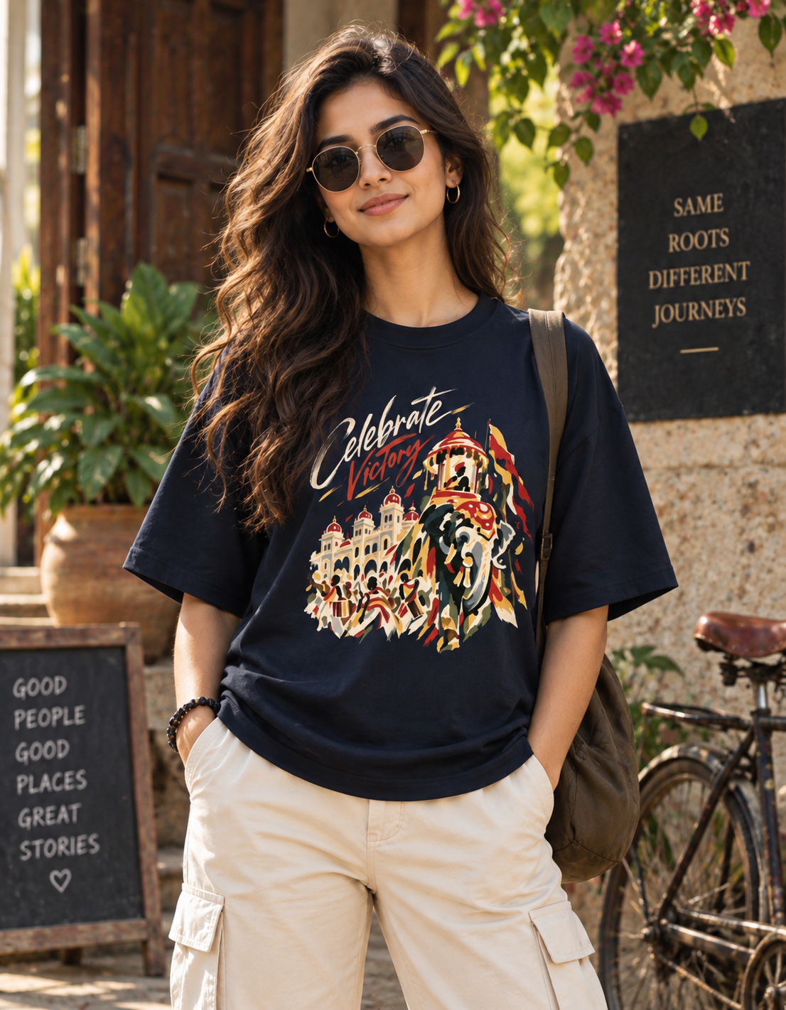Victory - Unisex Terry Oversized Tee - Heritage collection