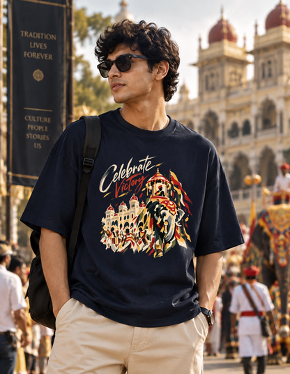 Victory - Unisex Terry Oversized Tee - Heritage collection