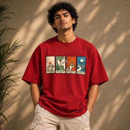 GRATITUDE - Unisex Terry Oversized Tee