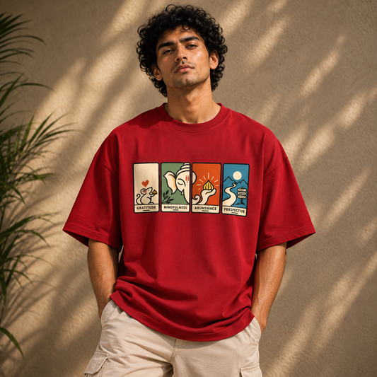 GRATITUDE - Unisex Terry Oversized Tee